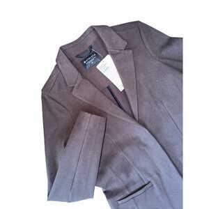 NWT Athleta women brown Textured Venice blazer jacket sz 8 knit  Snap Zip Pocket